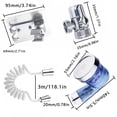 thumbnail image 3 of Rociador de baño con cabezal de ducha de mano de plástico ABS con soporte, ion negativo Vogacara HA000424-01B, 3 of 4
