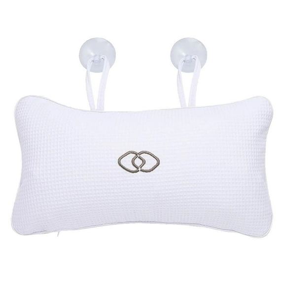 uvwlwu Inflatable Spa Bathtub Pillow with Secure Suction Cups for Head Neck Back and Shoulder Relaxation Support(White)