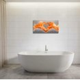 thumbnail image 5 of ZHONGYUTONG Large Gray and Orange Abstract Canvas Wall Art Love Heart Water Picture Prints Ocean Wave Art Romantic Paintings Wall Decor for Girls Bedroom Bathroom (20.00" x 40.00"), 5 of 5