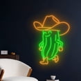 thumbnail image 4 of Handmadetneonsign Cowboy Pickle Neon Sign, Cowboy Pickle Wall Art Decor, Pickle Led Neon Wall Decor, 4 of 5