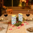 thumbnail image 6 of Flower Pattern Flameless Candles 2 PCS with Remote Realistic Moving Flame LED Tapered Pillar Set for Home Decor, 6 of 7