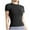 Black, variant on Timegard Workout Tops for Women Short Sleeve Athletic Shirts Yoga Gym Crewneck Quick Dry Tshirts Top