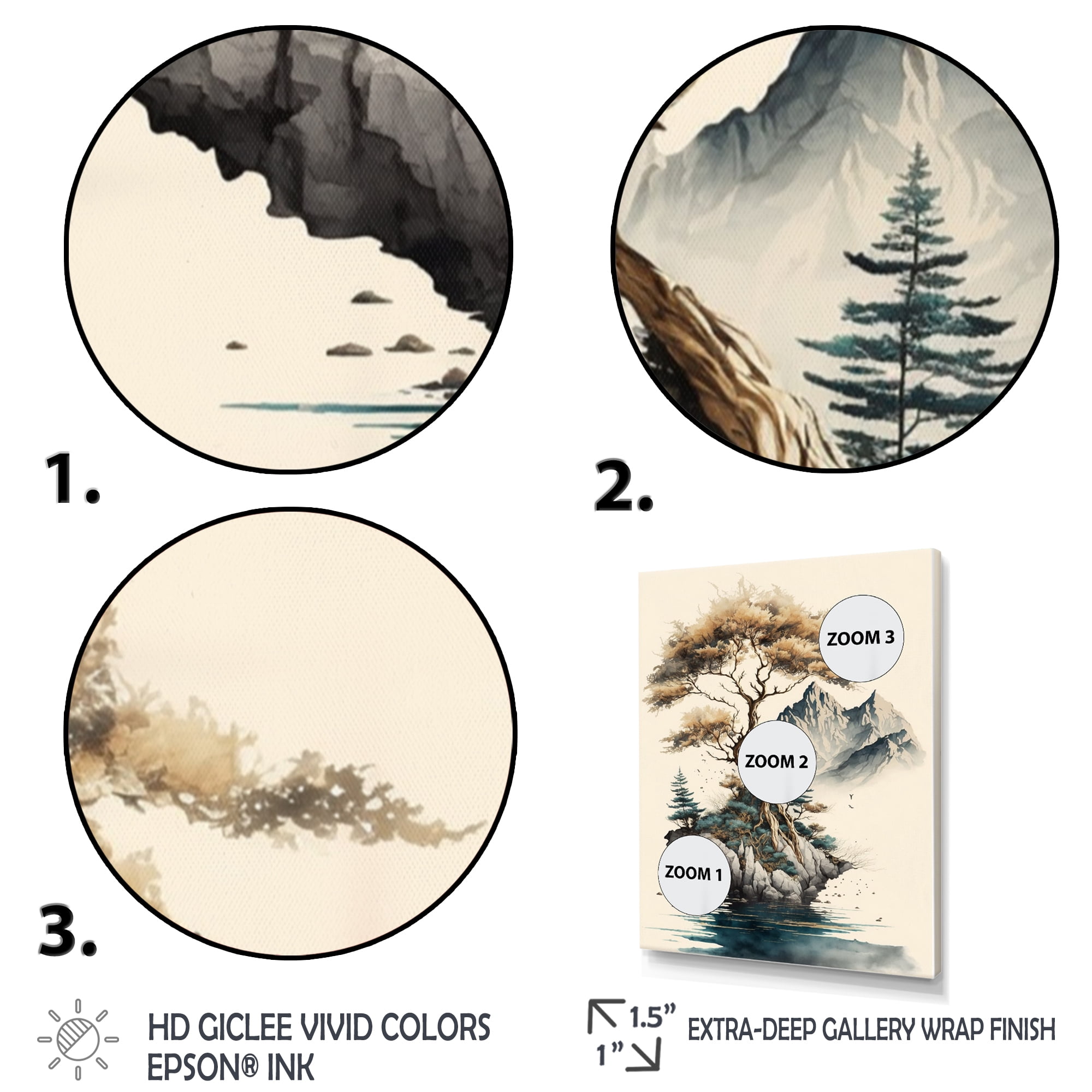 Designart Bonsai Tree On A Rock V Canvas Wall Art