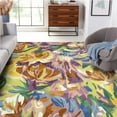 thumbnail image 3 of Handmade Rug 11X12, Floral Design, Wool Tufted Rugs, Living, Bed, room, Rectangle Carpet, 3 of 10