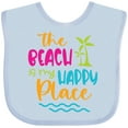 thumbnail image 3 of Inktastic Spring Break the Beach is My Happy Place Boys or Girls Baby Bib, 3 of 4