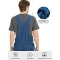 thumbnail image 4 of Ubon Men's Denim Bib Overalls Heavyweight Cotton Twill Work Coveralls with Pockets Washed 32W x 30L, 4 of 9