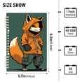 thumbnail image 3 of Fox Hoodie Green Ring Binder Notebook Journey Note Diary College Ruled Spiral Notebook Study Loose Leaf Paper A5 60 Pages, 3 of 8