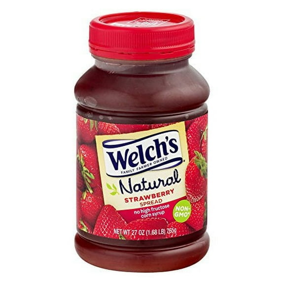 Welch's, Natural Strawberry Spread, 27oz Jar (Pack of 2)