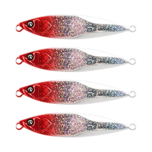 DYNWAVECA 4 Pcs Leurres de Pêche Attirail de Pêche Leurres Durs Équipement Fournitures Accessoires de Pêche Appâts Artificiels pour Réservoirs Rivière Rouge