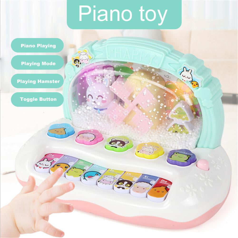Baby Sound And Light Music Snowflake Small Piano Infant Educational Toys 