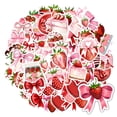thumbnail image 5 of 35pcs Red Strawberry Stickers Bow Kids Stickers  Heart Stationery Stickers for Laptops Suitcase Fridge, 5 of 9