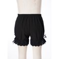 thumbnail image 4 of YUUMIN Kids Girls Ruffled Bloomers Shorts Cotton Lace Up Safety Short Pants Bottom Ruffled Bloomers Black 110, 4 of 7