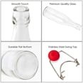 thumbnail image 4 of Ruiboury 6PCS Clear Glass Beer Bottles for Home Brewing with Easy Wire Swing Cap, 4 of 6
