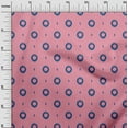 thumbnail image 2 of oneOone Cotton Poplin Pink Fabric Ikat Style Stripe Dress Material Fabric Print Fabric By The Yard 42 Inch Wide, 2 of 4