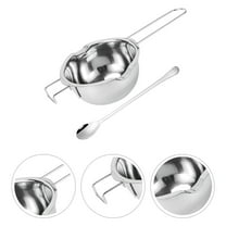 PTOOTP Chocolate Fondue Pot Stainless Steel Silver 1 Set