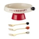 thumbnail image 1 of Frutero con patas, organizador de platos, bandeja de comida, cuenco con Pedestal, cuenco decorativo para dulces, verduras, mostrador de cocina, frutas Base Redonda Roja, 1 of 9