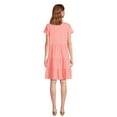 thumbnail image 2 of Time and Tru Women's and Women's Plus Tiered Cotton Mini Dress, Sizes XS-4X, 2 of 5