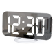 thumbnail image 1 of reloj despertador en la cama, reloj despertador con espejo LED de 7 ", con 2 puertos de carga USB, modo, ajuste de brillo automático, reloj de escritorio fácil de programar para el hogar o el negocio, 1 of 1