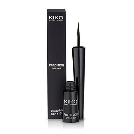 KIKO MILANO - Precision Eyeliner | Easy to Use Liquid Eyeliner with Brush Applicator | Long Lasting Eyeliner Black | Cruelty Makeup | Made in Italy | Walmart Canada