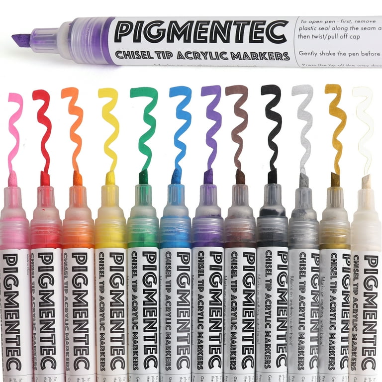 Incraftables Acrylic Paint Pens (12 Colors). Paint Markers for Rocks,  Canvas, Wood, Plastic, Fabric, Metal & Glass. Best Acrylic Paint Markers.  Stone & Rock Painting Markers Set for Kids & Adults