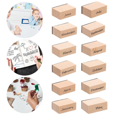 LOLIPPYY 1 Set Wooden Stamps for Scrapbook and Greeting Cards 2.9X2X1.1in