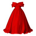thumbnail image 2 of EnJoCho Girls Formal Dress Off Shoulder Satin Big Bow A Line Floor Length Gown For Little Girls Wedding Flower Girl Birthday Party Evening Wear, 2 of 4