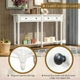 thumbnail image 4 of Console Table Sofa Table Easy Assembly with Two Storage Drawers and Bottom Shelf for Living Room, Entryway (Antique Navy), 4 of 9