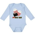 thumbnail image 3 of Inktastic I Love Movie Night Boys or Girls Long Sleeve Baby Bodysuit, 3 of 5