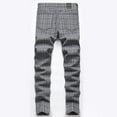 thumbnail image 5 of Keevoom Mens Slim Fit Dress Pants Casual Stretch Flat-Front Plaid Chinos Pants, 5 of 6