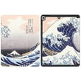 thumbnail image 5 of TNP Products Case for iPad 8 / 8th 2020 Gen, iPad 7 / 7th 2019 Generation Cover with Pencil Holder - 10.2 Inch Slim Soft TPU Trifold Stand PU Leather Folio Protective Sleeve Smart Auto Sleep Wake - Great Wave, 5 of 7