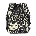 thumbnail image 4 of Balery Abstract Cat Faces Pattern Mochila Escolar Impresa, Mochila Ligera para Viajes Casual, Mochila Duradera y Cómoda Multifuncional, Mochila para Laptop-One Size, 4 of 5