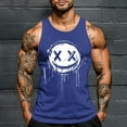 thumbnail image 1 of Camiseta sin mangas de cuello redondo para hombre, con estampado de Halloween, cuello redondo, estilo informal, deportiva, para hombre, 1 of 5