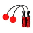 thumbnail image 2 of pitrice Jump Rope Cordless Adjustable Weighted Ball Bearing Skipping Rope for Workout Fitness, Black Ball red, 2 of 6