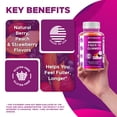 thumbnail image 5 of Vitamatic Prebiotic Fiber Gummies for Adults - 7G Fiber Extra Strength - Zero Sugar Added - 60 Pectin Based Gummies - Digestive Health & Regularity Support, 5 of 11