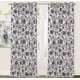 thumbnail image 1 of Cortinas DriftAway Freda de lino floral azul, 2 paneles, 213 cm, 1 of 7