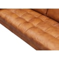 thumbnail image 6 of Crafters and Weavers Alamo Contemporary Italian Leather Sofa in Light Brown, 6 of 9