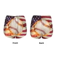 thumbnail image 3 of Salouo Baseball Ball With Flag Print Women's 2 in 1 Running Shorts Double-Layer Shorts Athletic Workout Gym Yoga Shorts Running Shorts for Women-Medium, 3 of 7