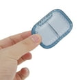 thumbnail image 5 of Unique Bargains 1 Pc Pill Case 2 Grid Mini Pill Box Clear Blue, 5 of 6