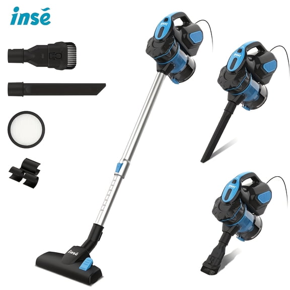 INSE I5 Aspirateur Filaire Léger, Aspiration Puissante 18 kPa, Spécialisé pour Tapis, Planchers et Poils d'Animaux