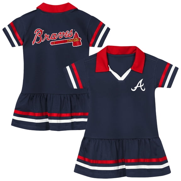 Toddler Outerstuff  Navy Atlanta Braves Star Player Dress