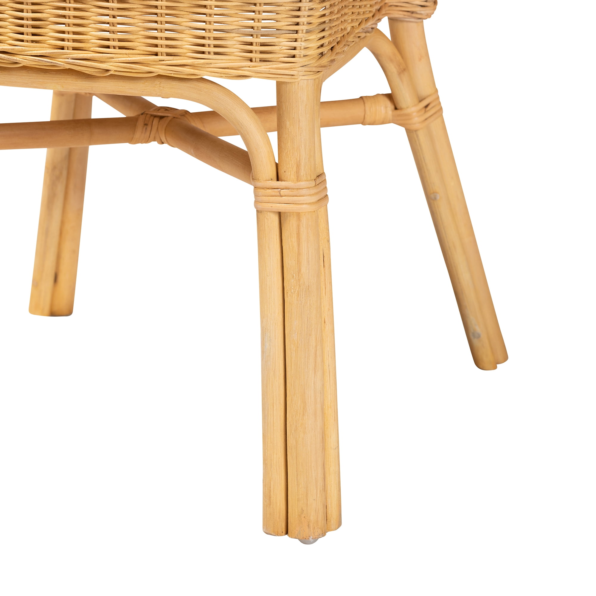 bali & pari Barito Rattan BOHO Dining Chair, Natural Brown