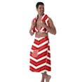 thumbnail image 2 of Colevkie Men's Soft Adjustable Bath Skirt & Shower Towel 2 Pieces Set Polyester Bath Wrap Set Sauna Towel Beach Towel Absorbent Quick Drying Printed Lines Pattern, 2 of 7