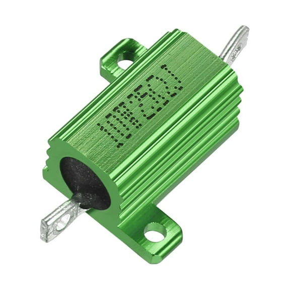 Aluminum Case Resistor 10W 25 Ohm Green Wirewound for  with Rod Post 10W25RJ