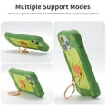 thumbnail image 5 of for iPhone XS Max Case with Ring Stand, Heavy Duty Military Grade Rugged Shockproof Silicone Rubber Magnetic Kickstand Holder Case for Women Girls For iPhone XS Max, Green Yellow, 5 of 6