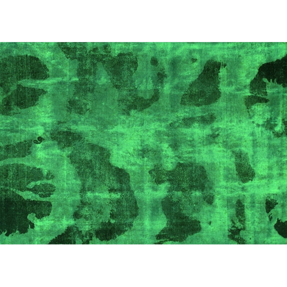 Ahgly Company Indoor Rectangle Persian Green Bohemian Area Rugs, 7' x 9'