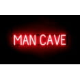 thumbnail image 1 of SpellBrite MAN CAVE LED Sign for Business. 32.0" x 6.3" Red MAN CAVE Sign Has Neon Sign Look With Energy Efficient LED Light Source. Visible from 500+ Feet, 8 Animation Settings., 1 of 4