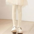 thumbnail image 2 of Gyujnb Girls Tights, Soft Bear Pattern Dance Tights, Thin Non Run Stretchable Leggings for Casual Wear,8-10 Years, 2 of 4