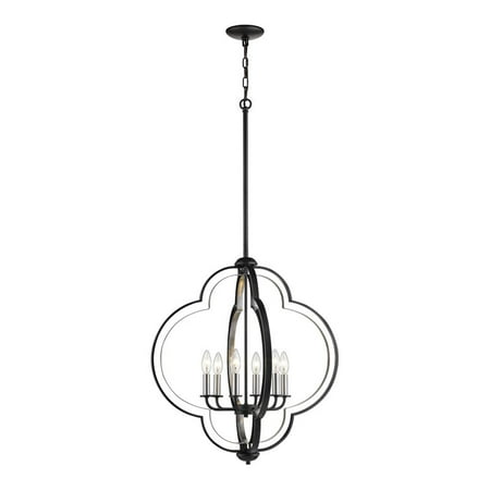 

Millennium Lighting 6 Lights Metal Pendant Light in Matte Black/Nickel