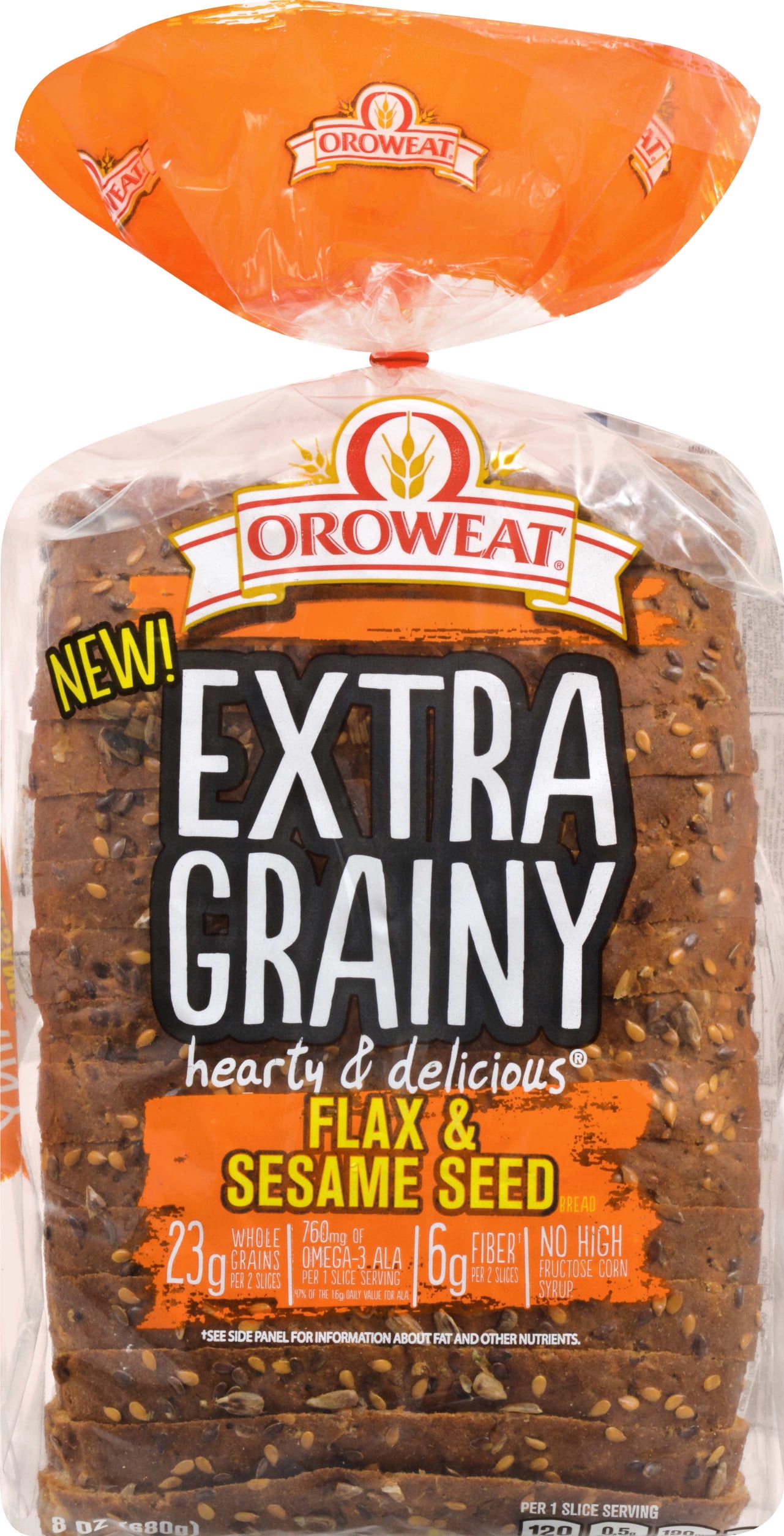 Oroweat Whole Grains Flax & Sesame Seed Bread, 24 oz