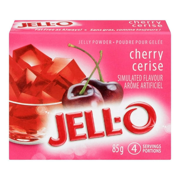 Poudre pour gelée Jell-O Cerise - préparation pour dessert en gélatine 85g